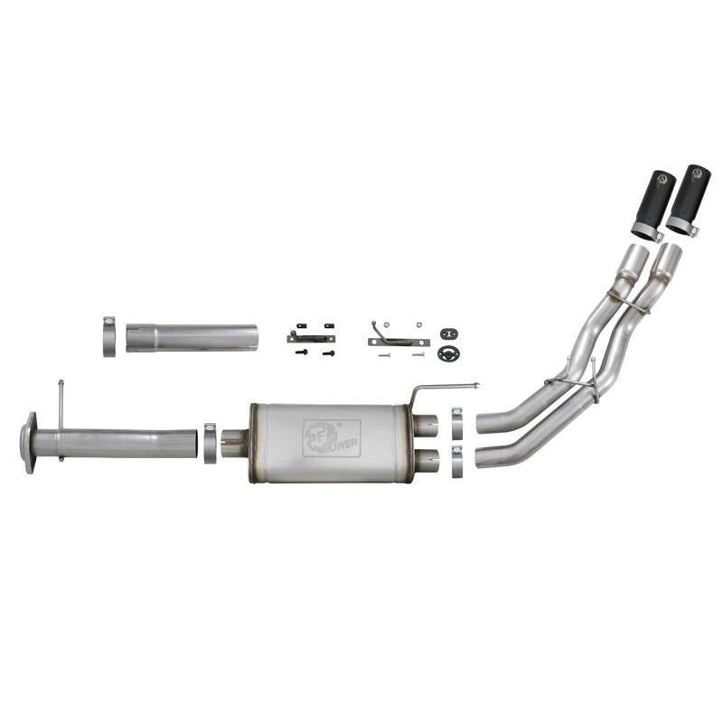 aFe Rebel Series Exht 3in SS Middle Side Exit CB w/ Black Tips 11-14 Ford F150 Ecoboost V6 3.5L (tt)-SR1 Performance