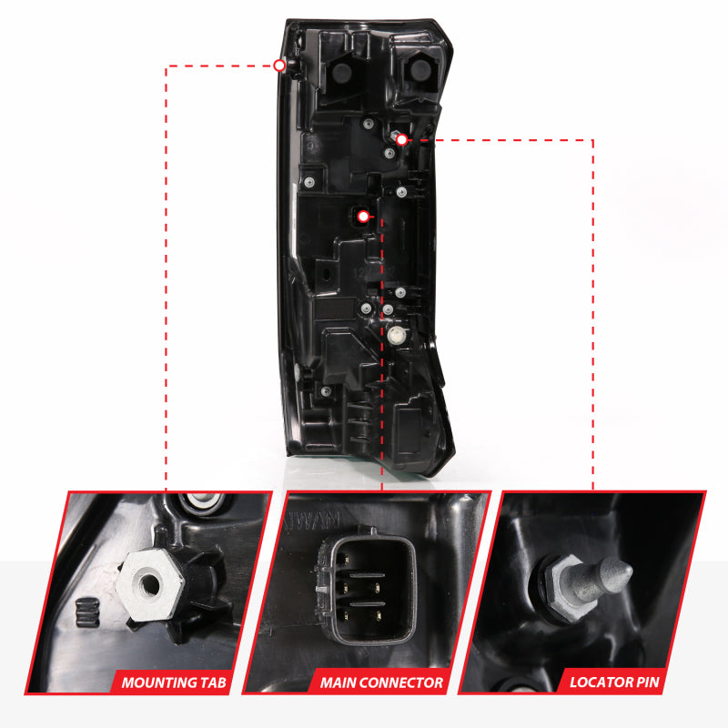 ANZO Z-Series Full LED Tail Lights for 2022-2024 Toyota Tundra with Smoke Lens – Pair