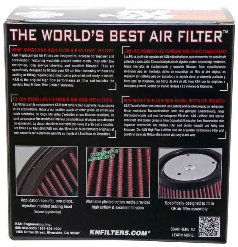 K&N Custom Air Filter Round 5-3/8in OD x 4in ID x 2in H-SR1 Performance