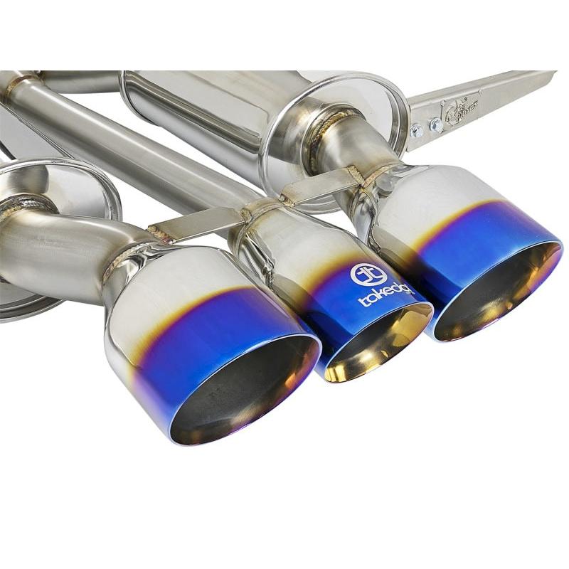 aFe Takeda 3in 304 SS Cat-Back Exhaust w/ Blue Flame Tips 2017+ Honda Civic Type R I4 2.0L (t)-SR1 Performance