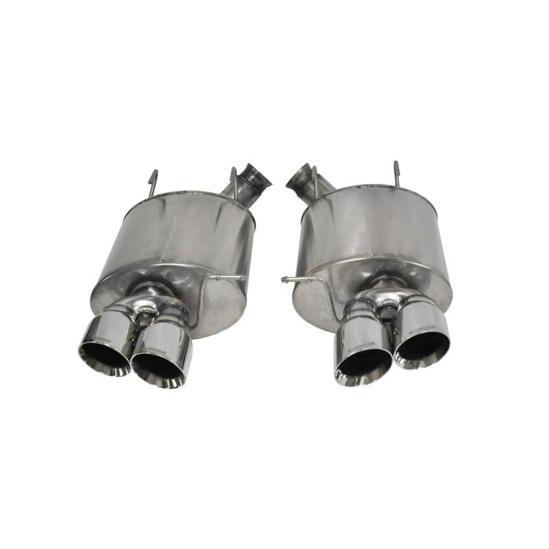 Corsa 2013-2014 Ford Mustang Shelby GT500 5.8L V8 Polished Sport Axle-Back Exhaust-SR1 Performance
