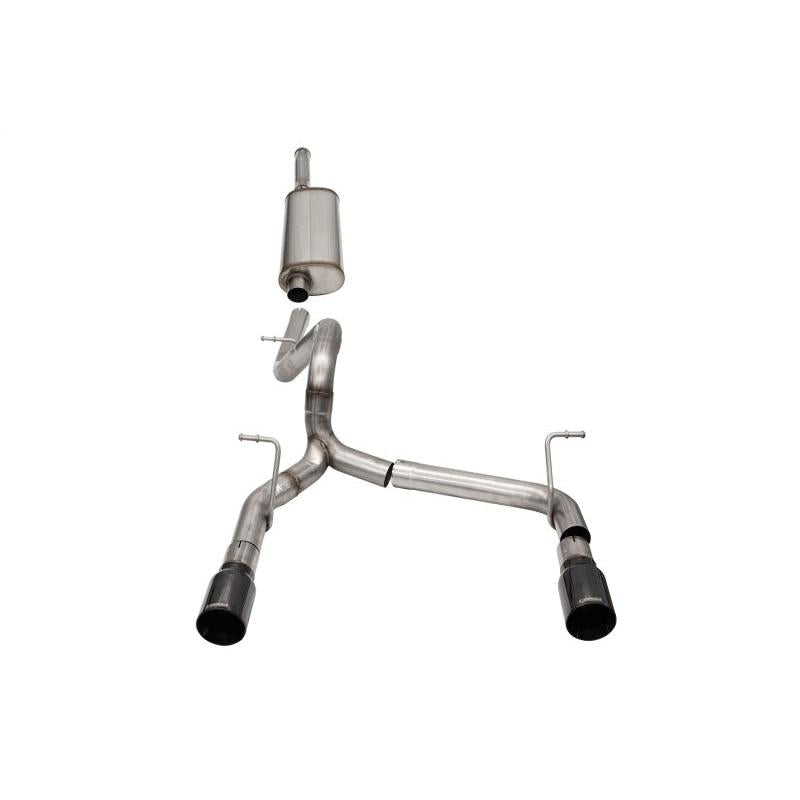 Corsa 2018-2024 Jeep Wrangler JLU 3.6L 2.75in Sport Cat-Back Exhaust w/ 4in Black Tips-SR1 Performance
