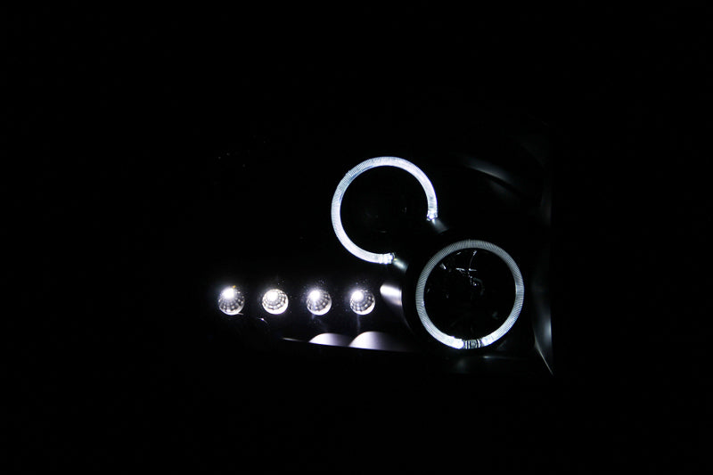 ANZO 2006-2008 Dodge Ram 1500 Projector Headlights w/ Halo Black-SR1 Performance