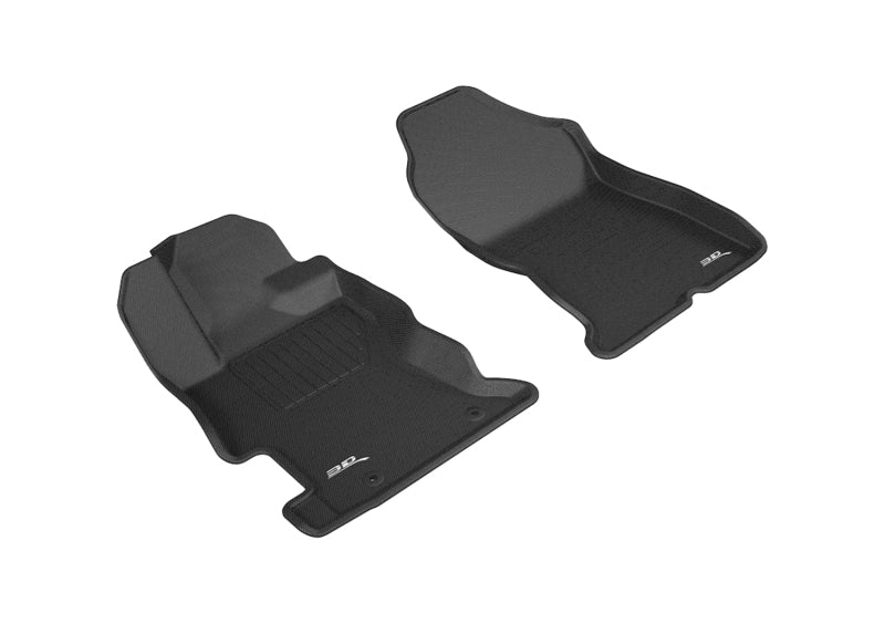 3D MAXpider 2017-2019 Subaru Impreza/Crosstrek Kagu 1st Row Floormat - Black-SR1 Performance