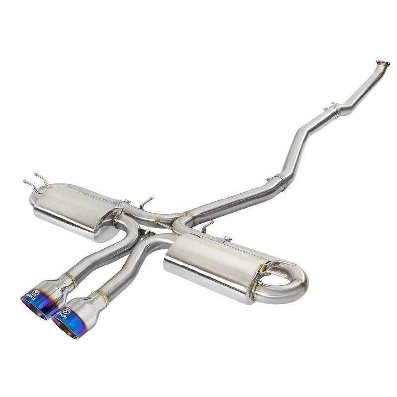 aFe Takeda 3in 304 SS Cat-Back Exhaust System w/ Blue Tips 2017+ Honda Civic Si 4Dr I4 1.5L (t)-SR1 Performance