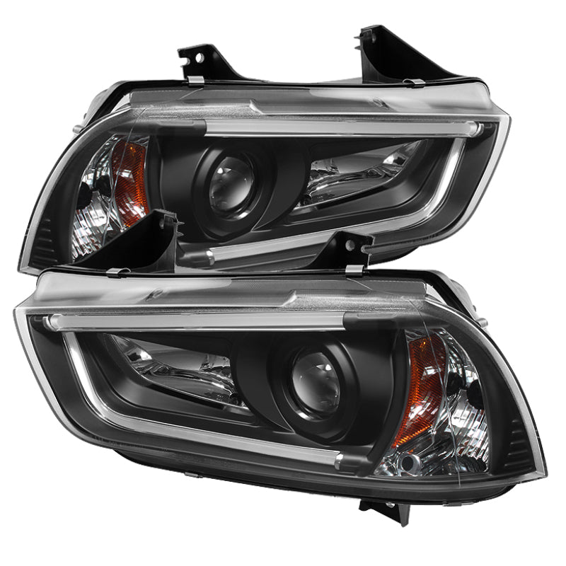 Spyder Dodge Charger 11-14 Projector Headlights Halogen - Light Tube DRL Blk PRO-YD-DCH11-LTDRL-BK-SR1 Performance