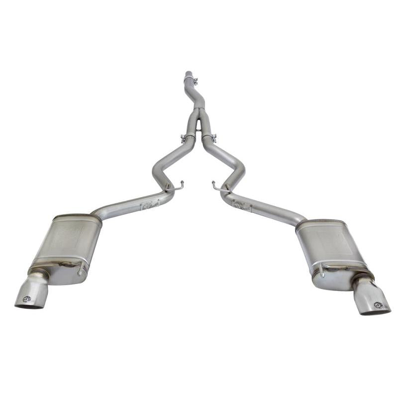 aFe MACHForce XP Exhausts Cat-Back SS-304 EXH w/ Polished Tips 15-16 Ford Mustang EcoBoost 2.3L (t)-SR1 Performance