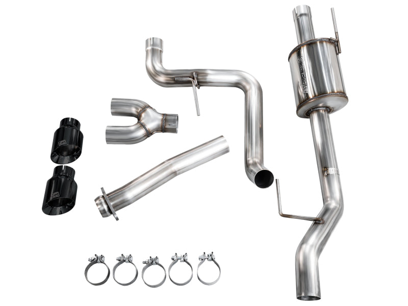 AWE Tuning 3015-33145 Ford F-150 Cat-Back Exhaust with 4.5-inch Dual Side Exit Diamond Black Tips