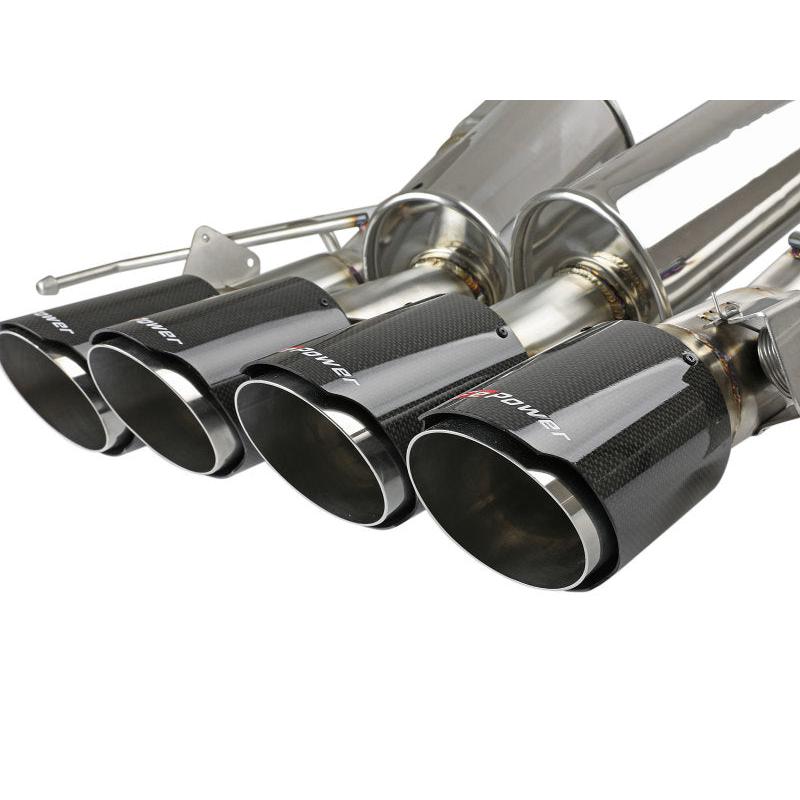 aFe MACH Force-Xp Axle-Back Exhaust System w/ Carbon Fiber Tips Chevrolet Corvette (C7) 14-19 6.2L-SR1 Performance