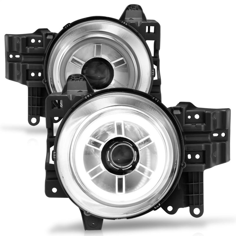 ANZO 2007-2013 Toyota Fj Cruiser Projector Headlights w/ Halo Chrome-SR1 Performance