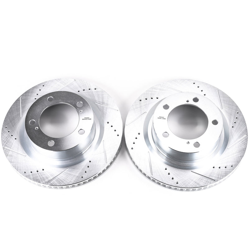 Power Stop 16-21 Toyota Land Cruiser Front Evolution Drilled & Slotted Rotors - Pair-SR1 Performance