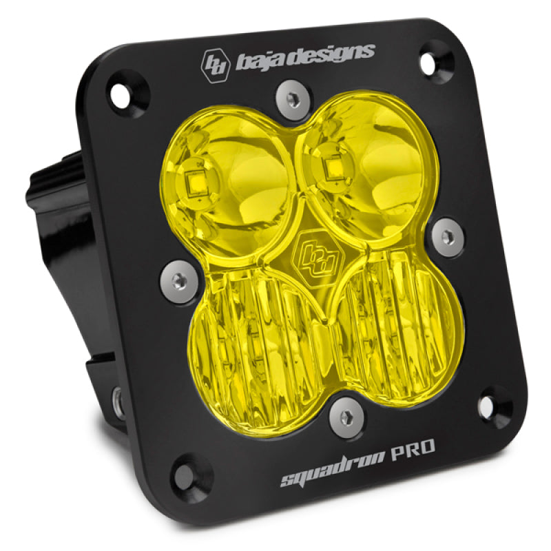 Baja Designs Squadron Pro Flush Mount Black Driving/Combo Pattern LED Light Pod - Amber-SR1 Performance