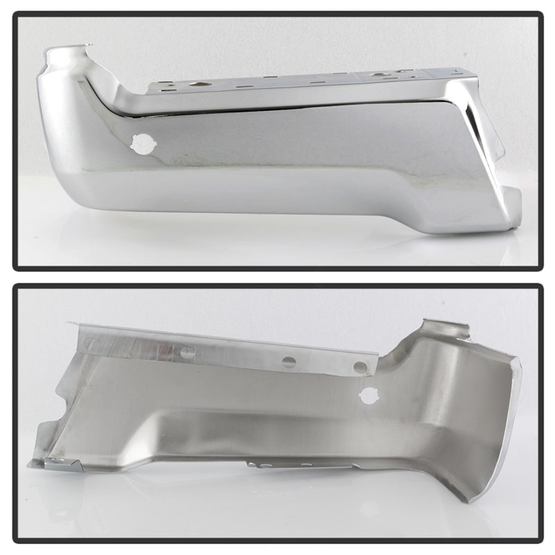 XTune 17-19 Ford F250/ F350 Rear Left Bumper Cap End w/ Sensor Hole - Chrome RB-FF25017-BEWS-L-SR1 Performance