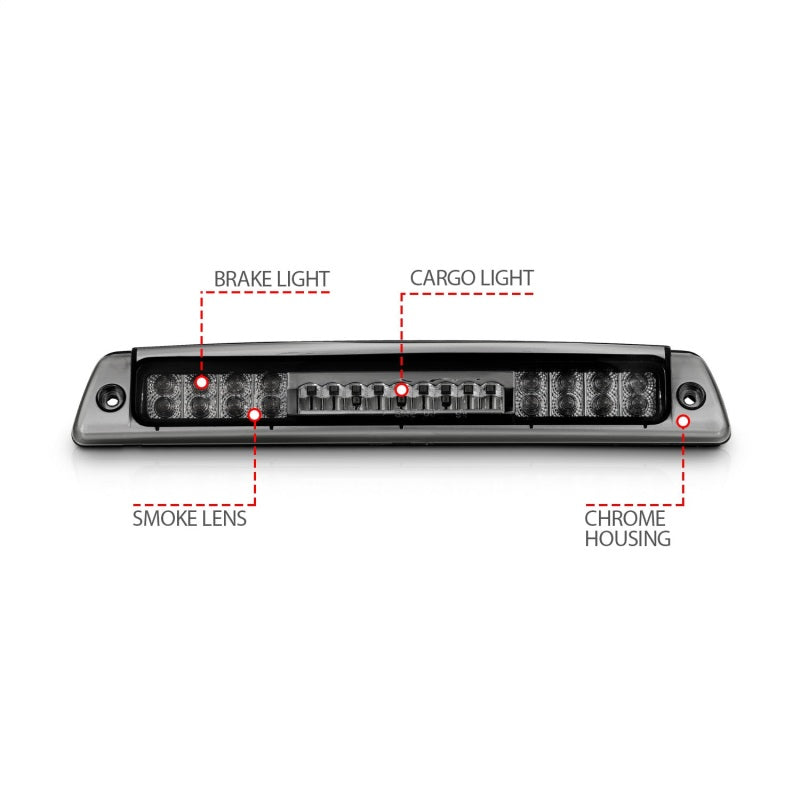 ANZO 1994-2001 Dodge Ram 1500 LED 3rd Brake Light Smoke-SR1 Performance