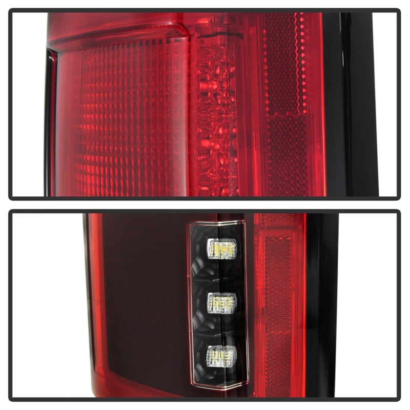 Spyder 15-18 Ford F-150 LED Tail Lights (w/Blind Spot) - Red Clear (ALT-YD-FF15015BS-LBLED-RC)-SR1 Performance