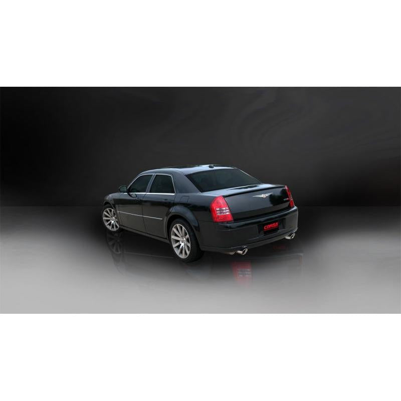 Corsa 2005-2010 Dodge Charger No Towing Hitch SRT-8 6.1L V8 Polished Xtreme Cat-Back Exhaust-SR1 Performance