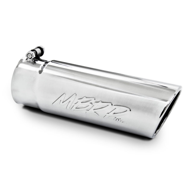 MBRP Universal Tip 4in O.D. Angled Rolled End 3 inlet 10 length-SR1 Performance