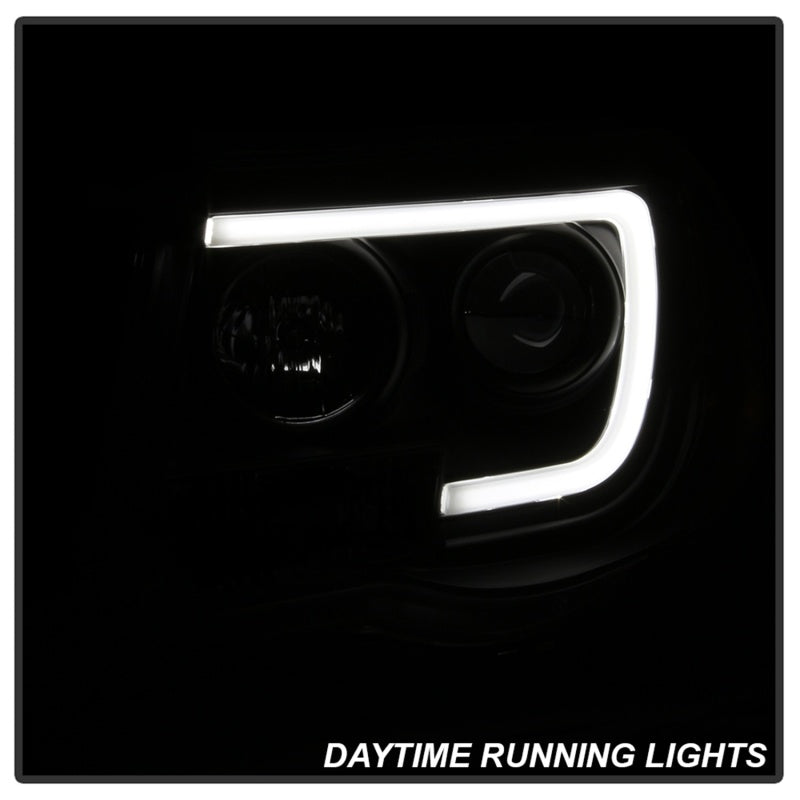 Spyder 05-11 Toyota Tacoma Ver 2 Proj Headlights - Light Bar DRL - Black Smoke PRO-YD-TT05V2-LB-BSM-SR1 Performance