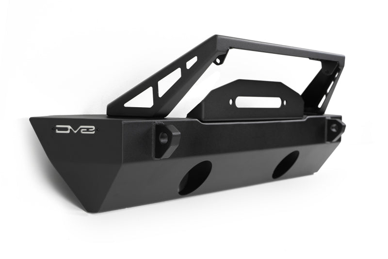 DV8 Offroad FS-25 Stubby Front Bumper with Plated Bull Bar for Jeep Wrangler & Gladiator