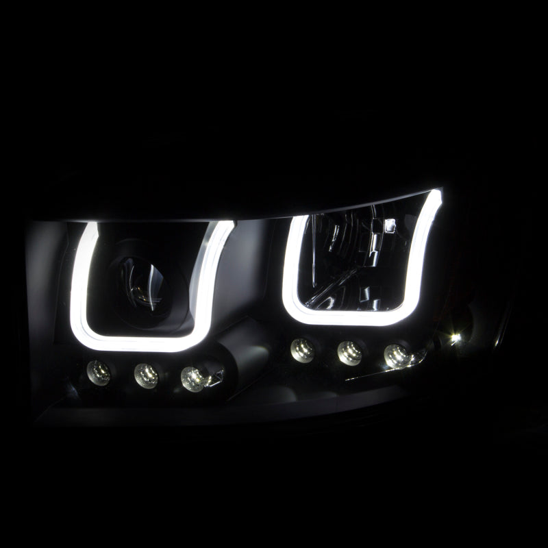 ANZO 2006-2008 Dodge Ram 1500 Projector Headlights w/ U-Bar Black-SR1 Performance
