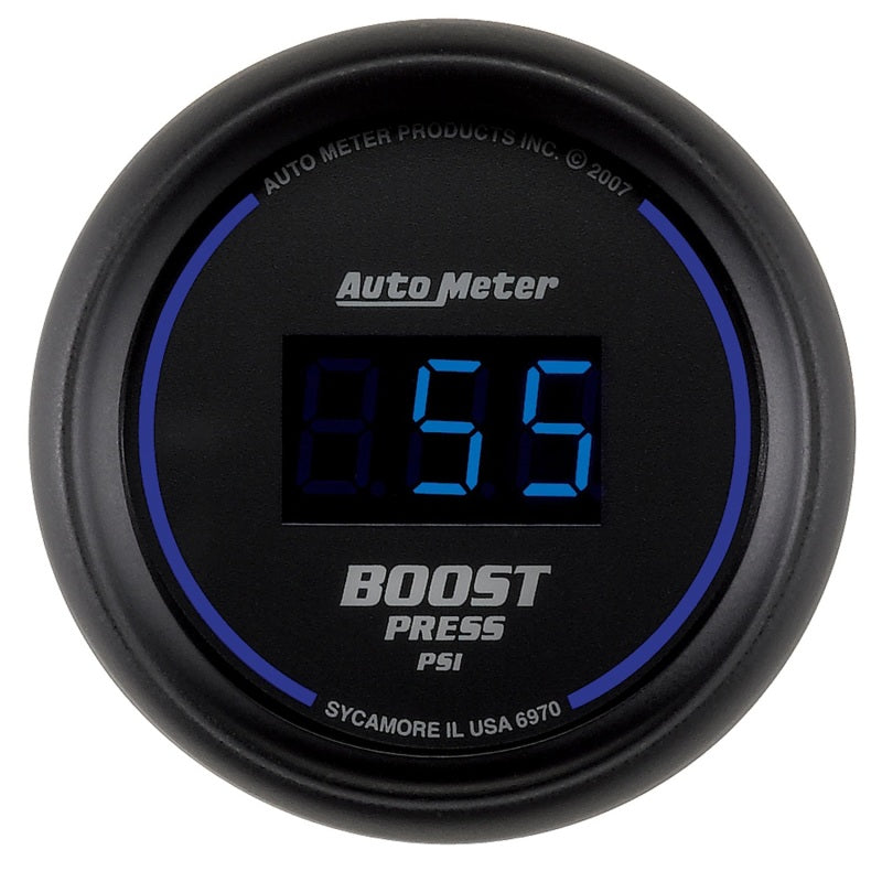 Autometer Cobalt Digital 52mm Digital 5-60 PSI Boost Gauge-SR1 Performance
