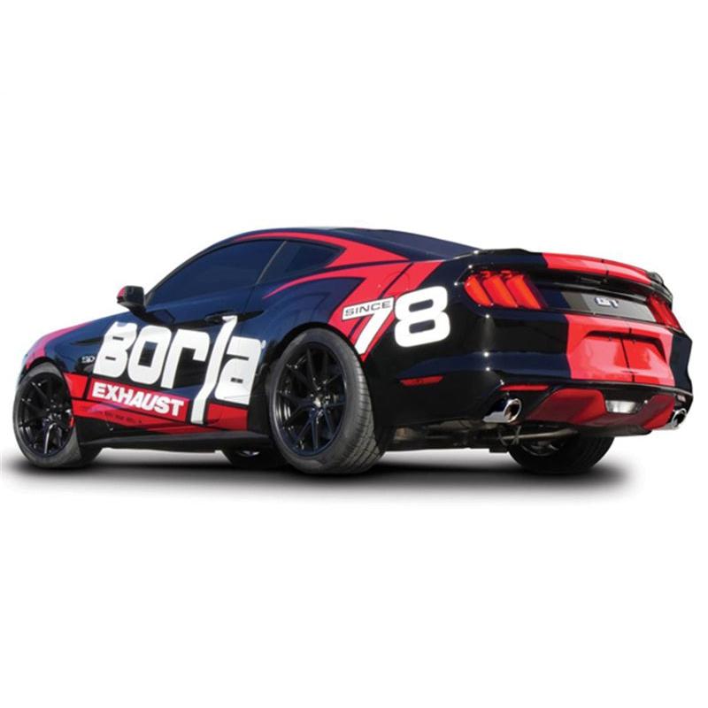 Borla Atak S Cat-Back 15-17 Ford Mustang GT 5.0L V8 MT/AT 2.5in pipe 4in tip-SR1 Performance