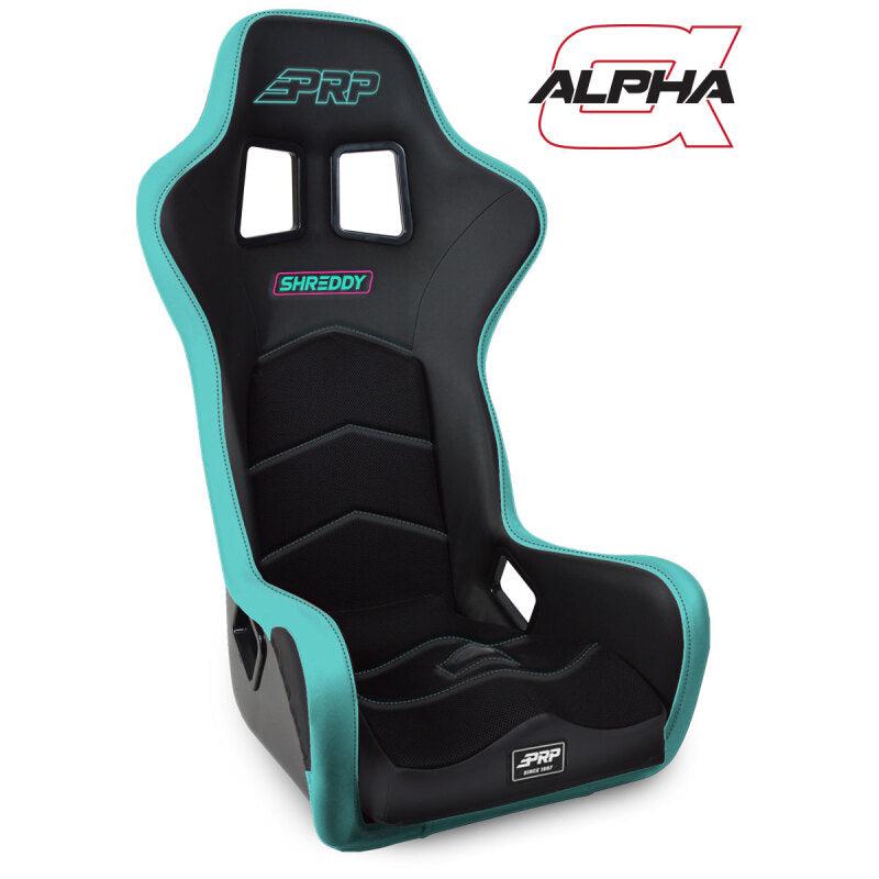 PRP Shreddy Alpha Composite Seat- Black/Teal-SR1 Performance