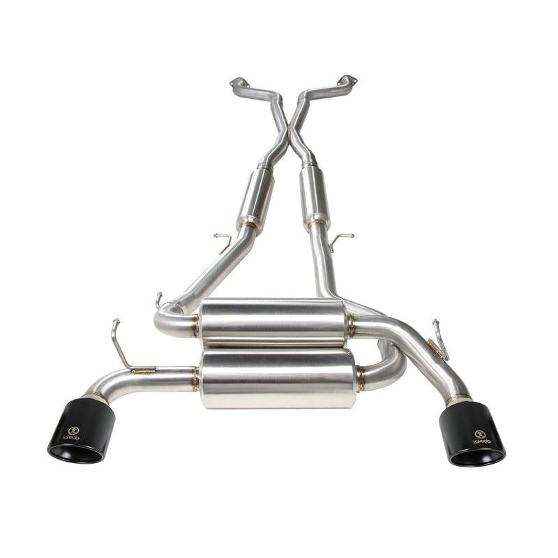 aFe Takeda 2-1/2 in 304 SS Cat-Back Exhaust System Infiniti G37 08-13/Q60 14-15 V6-3.7 w/ Black Tips-SR1 Performance