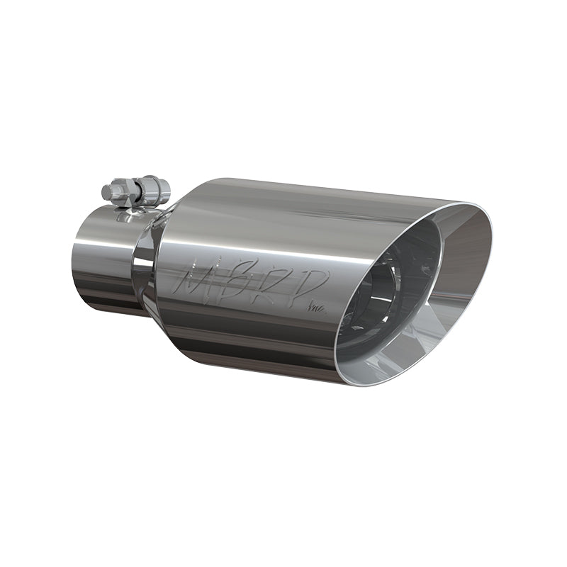 MBRP Universal Tip 4.5 O.D. Dual Walled Angled Rolled End 2.5 Inlet 12in Length - T304-SR1 Performance
