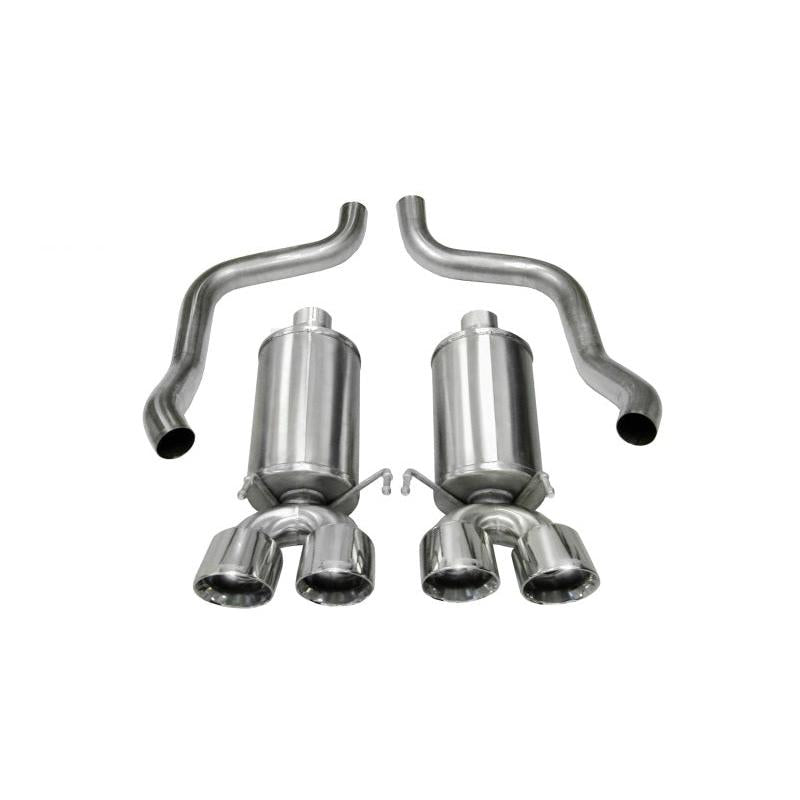 Corsa 2005-2007 Chevrolet Corvette C6 6.0L V8 Polished Xtreme Axle-Back Exhaust-SR1 Performance
