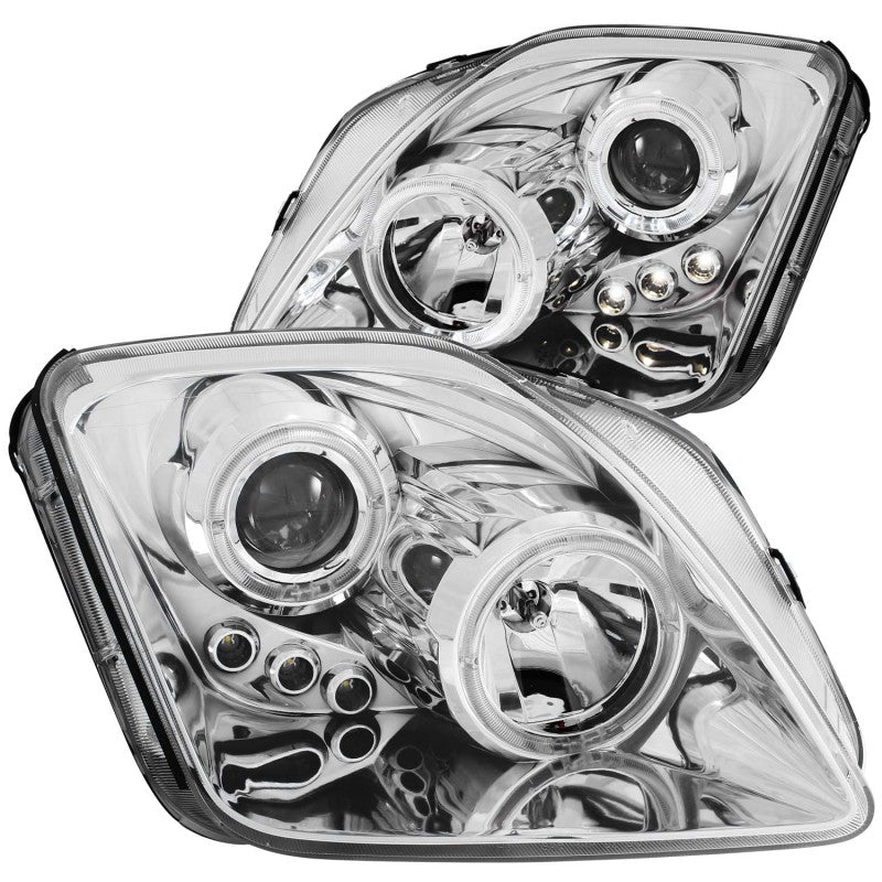 ANZO 1997-2001 Honda Prelude Projector Headlights w/ Halo Chrome w/ LED-SR1 Performance