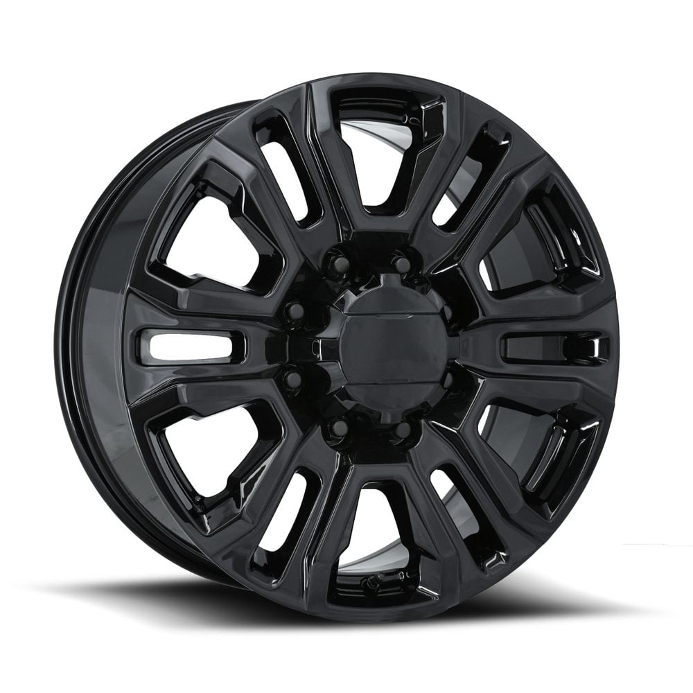 FR275 20X8.5 8X180 +47 HB 124.1 GMC DENALI 2500 GLOSS BLACK WITH CAP-SR1 Performance
