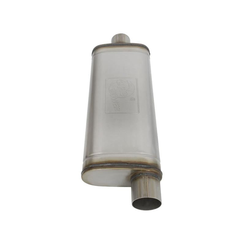 aFe MACHForce XP SS Muffler 3in Center Inlet / 3in Offset Outlet 22in L x 9in W x4in H Body-SR1 Performance