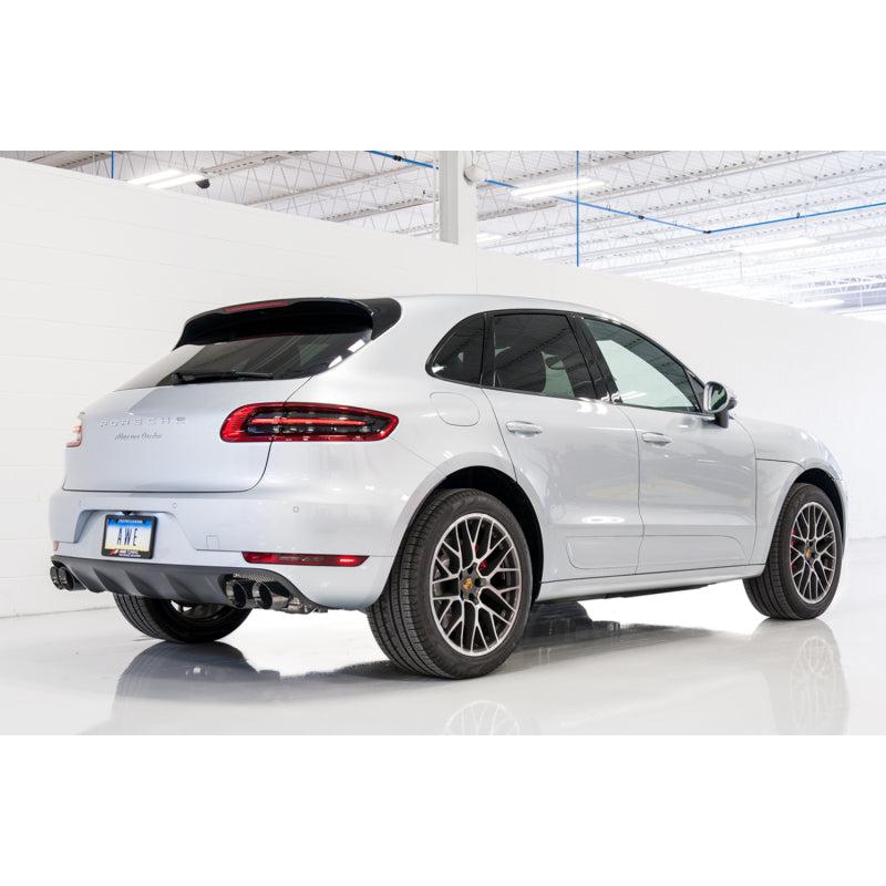 AWE Tuning Porsche Macan Touring Edition Exhaust System - Diamond Black 102mm Tips-SR1 Performance