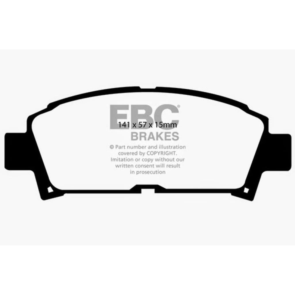 EBC Yellowstuff Front Brake Pads for Toyota MR2 1993-1995 - High Performance Street and Track Use