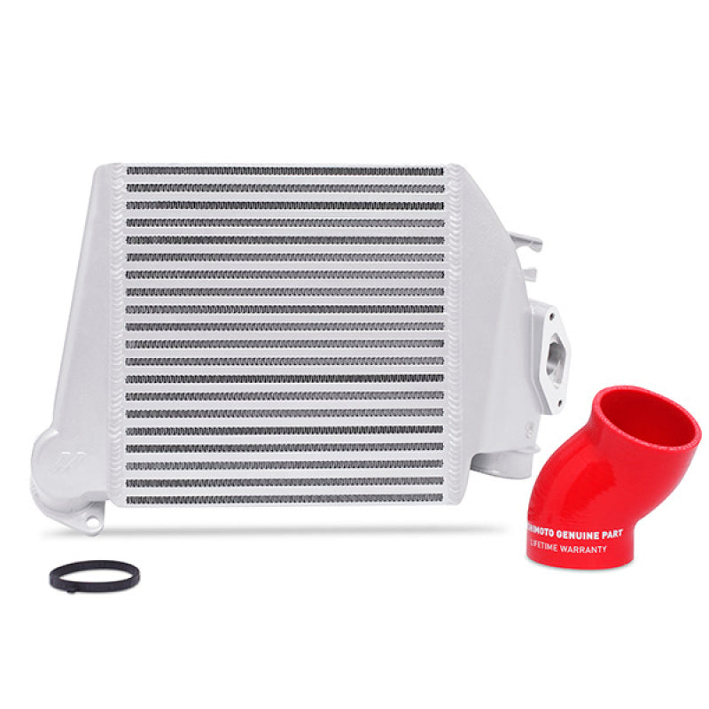 Mishimoto 08-14 Subaru WRX Top-Mount Intercooler Kit - Powder Coated Silver & Red Hoses-SR1 Performance