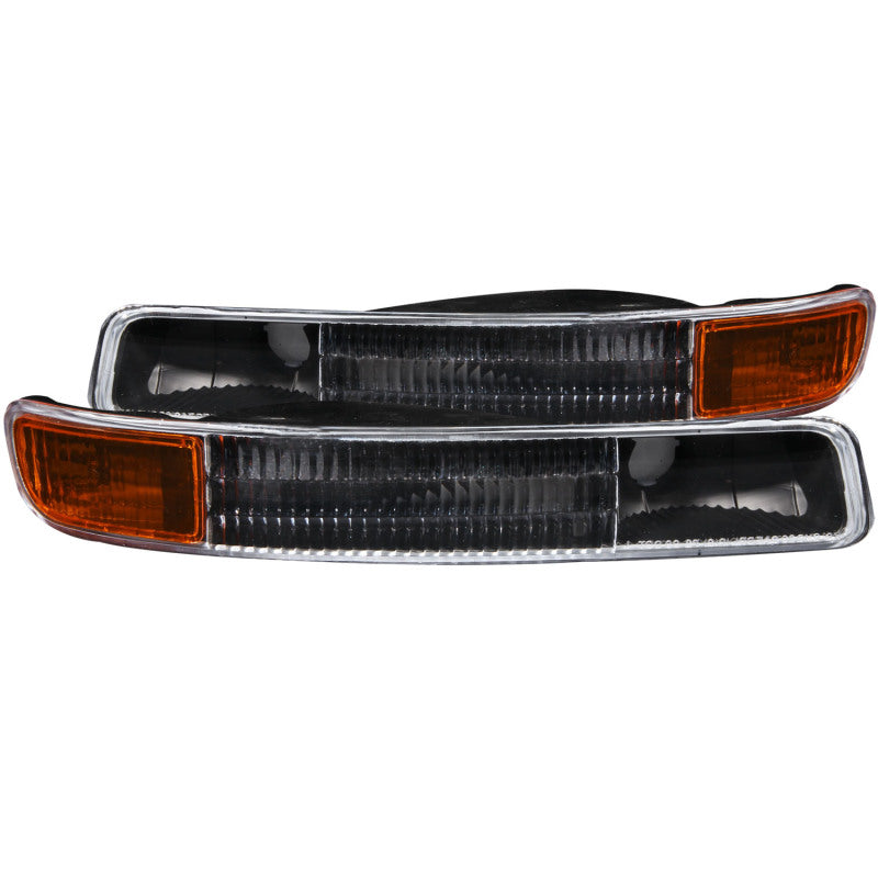 ANZO 1999-2006 Gmc Sierra 1500 Euro Parking Lights Black w/ Amber Reflector-SR1 Performance