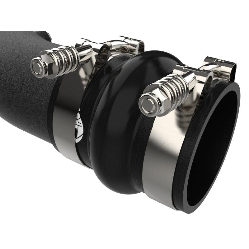 aFe 23-24 Ford Diesel Trucks V8-6.7L (td) BladeRunner Aluminum Hot and Cold Charge Pipe Kit - Black-SR1 Performance