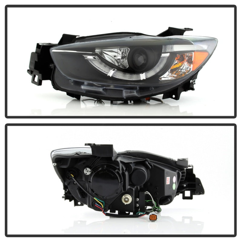 Spyder Mazda CX-5 13-15 Projector Headlights - DRL LED - Black PRO-YD-MCX513-DRL-BK-SR1 Performance