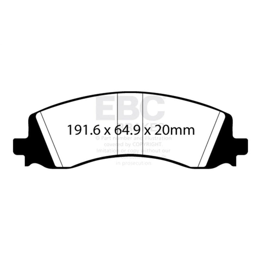 EBC Brakes 2019+ Ram 2500 6.4L Extra Duty Rear Brake Pads (Part Number ED93124)
