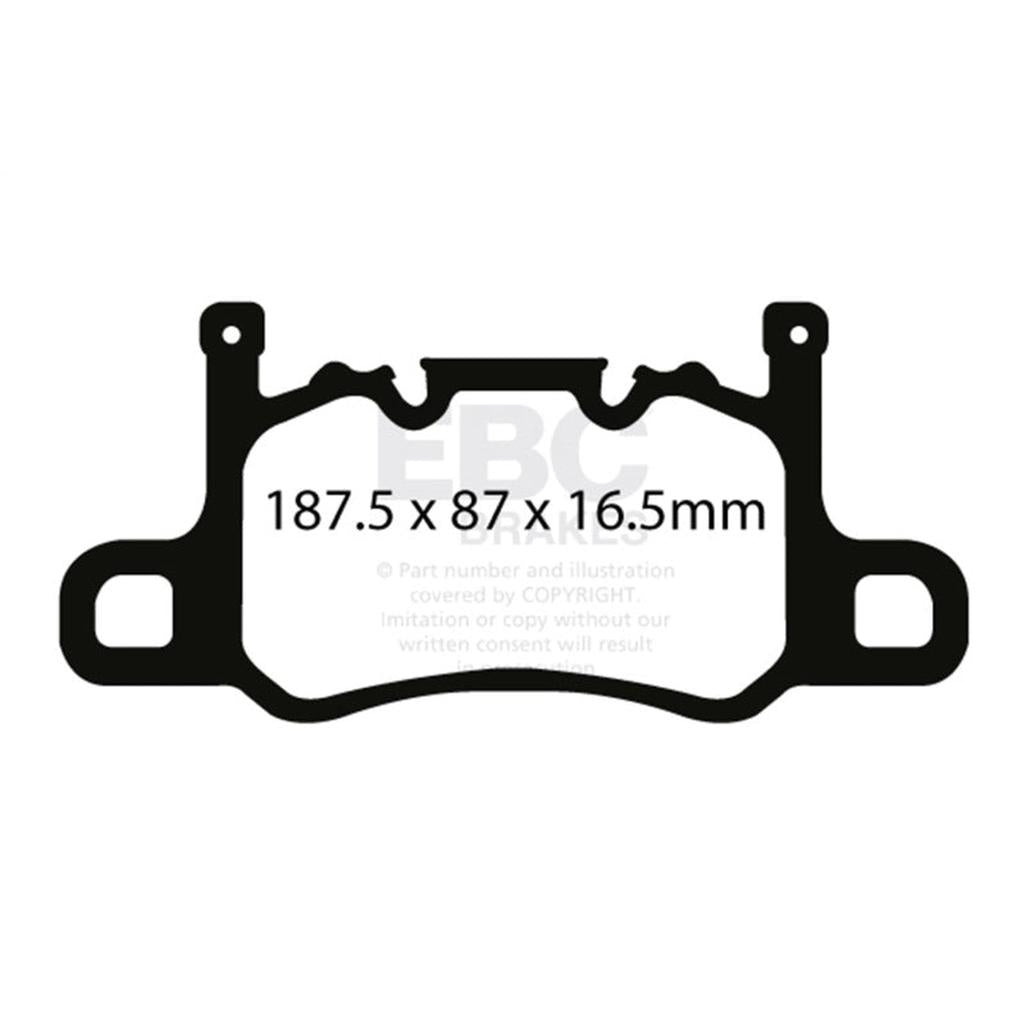 EBC Redstuff Ceramic Rear Brake Pads for Porsche 911 (991) 2013-2015 – Low Dust, High Performance