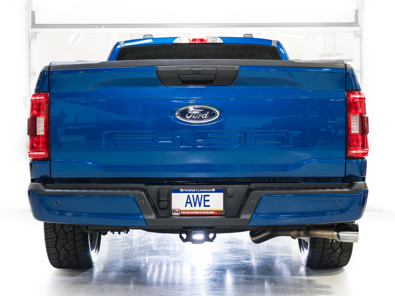 AWE Tuning 3015-32145 Ford F-150 14th Gen Regular Cab Cat-Back Exhaust with 4.5-Inch Dual Chrome Tips
