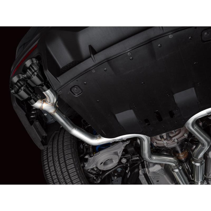 AWE 2024 Ford Mustang Dark Horse S650 RWD Track Edition Catback Exhaust w/ Quad Diamond Black Tips-SR1 Performance