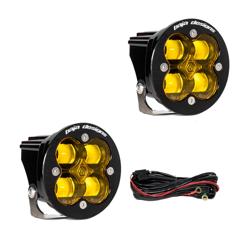 Baja Designs Squadron R SAE LED Spot Light - Amber - Pair-SR1 Performance