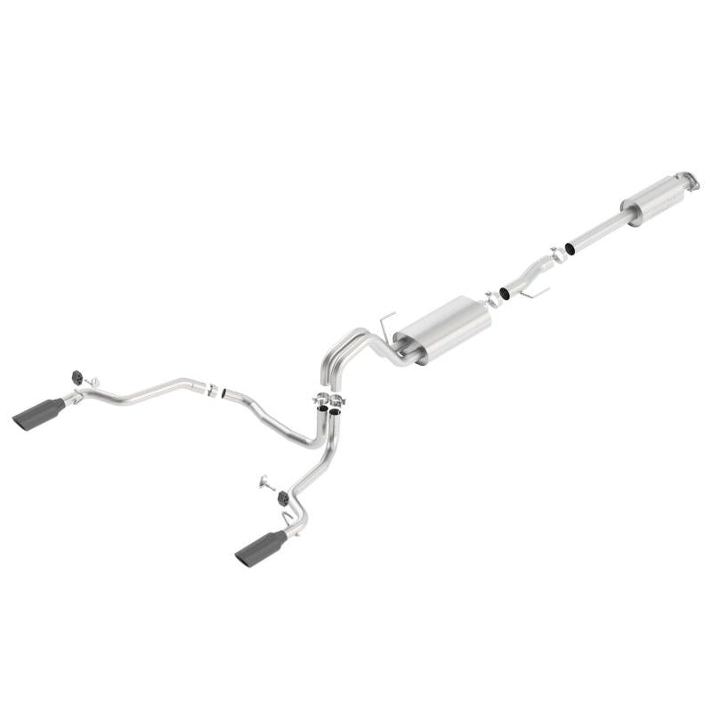 Borla 15-17 F-150 2.7/3.5L V6 EcoBoost / 5.0L V8 Black Chrome Cat-Back Touring Exhaust-SR1 Performance