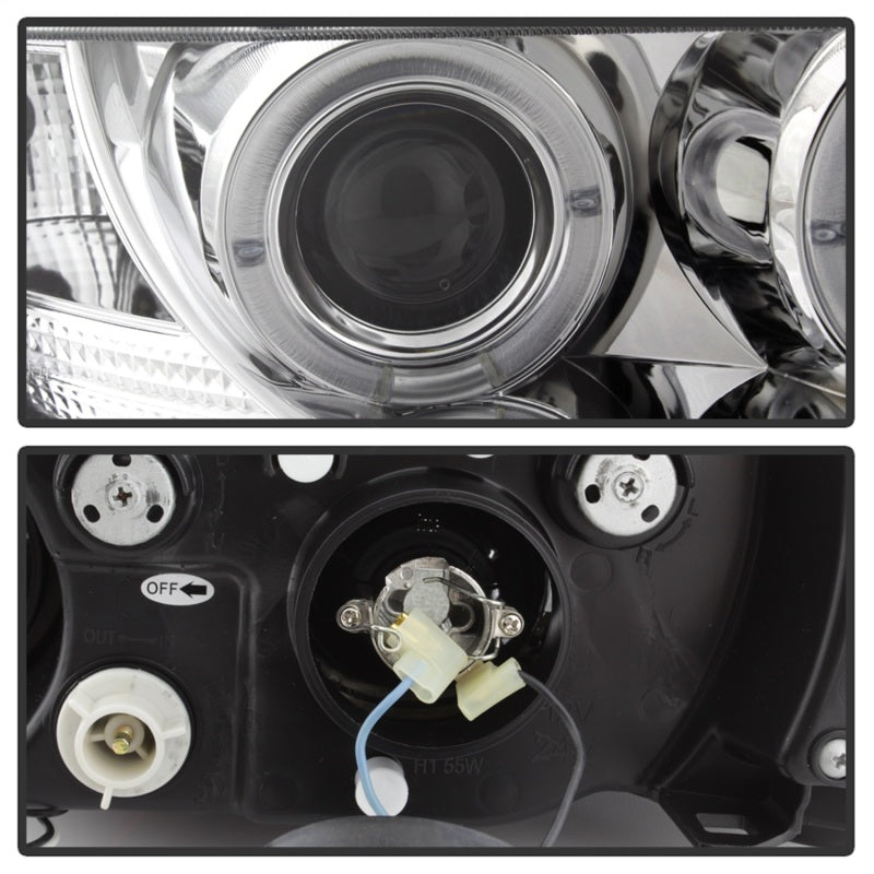 Spyder BMW Z3 96-02 Projector Headlights LED Halo Chrome High H1 Low H1 PRO-YD-BMWZ396-HL-C-SR1 Performance