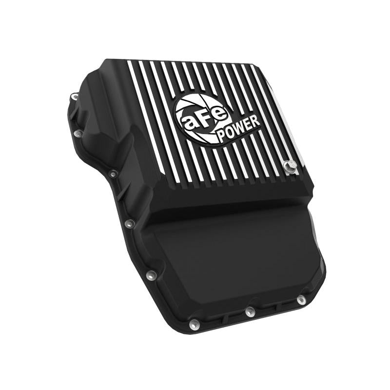 aFe Transmission Pan (Black w/ Machined Fins) 13-19 Dodge Diesel Trucks L6-6.7L (td)-SR1 Performance