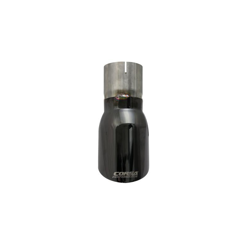 Corsa Single Universal 3.0in Inlet / 4.0in Outlet Black PVD Pro-Series Tip Kit-SR1 Performance