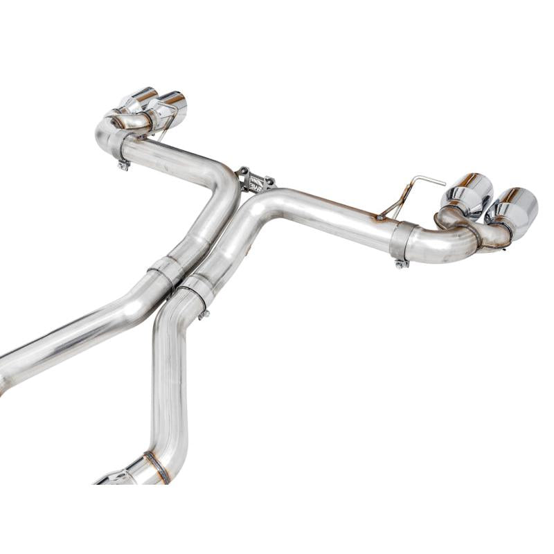 AWE Tuning 2019+ BMW M340i (G20) Track Edition Exhaust - Quad Chrome Silver Tips-SR1 Performance