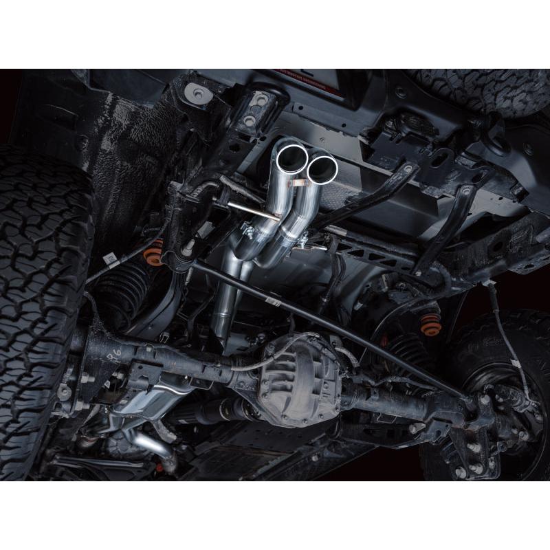 AWE Tuning 22-24 Ford Bronco Raptor 4WD Dual BashGuards Cat-Back SwitchPath Exhaust (No Tips)-SR1 Performance